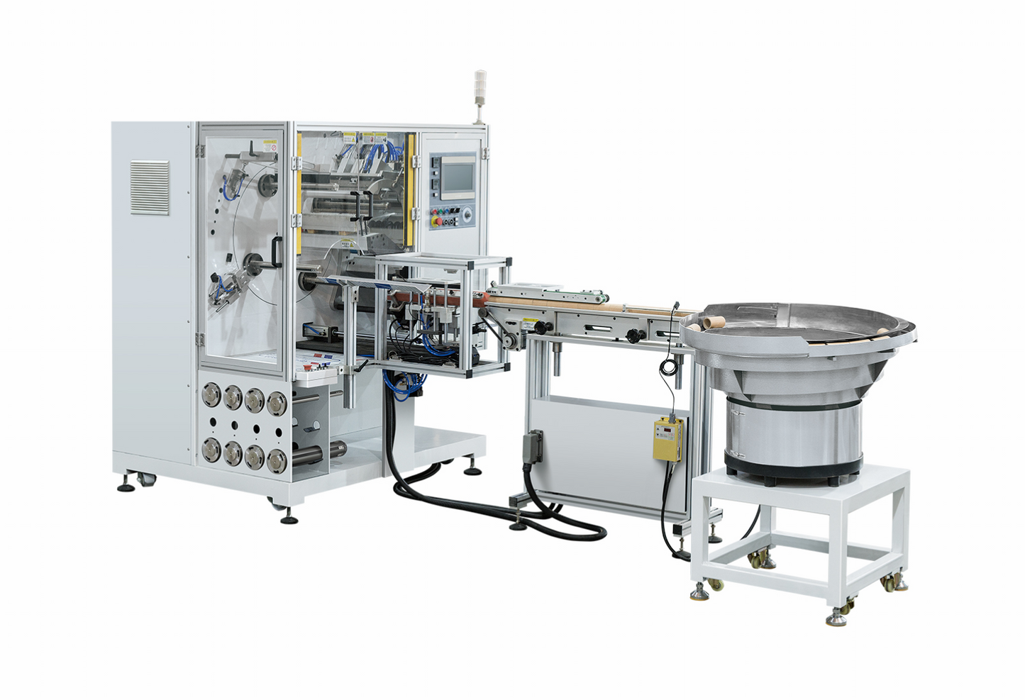 SpinReel Auto rotary die cutting with automatic turret rewinding